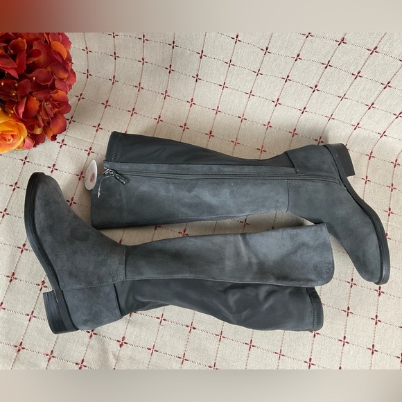 Blondo “Ellie” Grey Suede Knee High Riding Boots Waterproof Size 6.5 NWOB - Picture 8 of 10